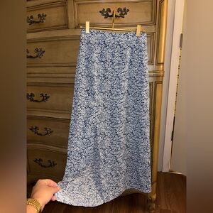 Floral Blue Maxi Skirt